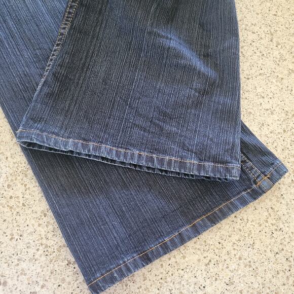 VTG Y2K l.e.i Low Rise Braided Belt Flared Leg Stretch Dark Junior Jeans✨️11 - Picture 10 of 16